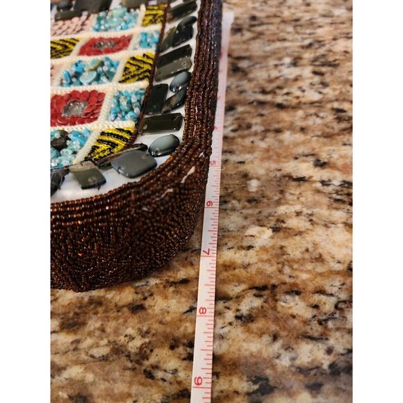 Barse Womens Fully Beaded Square-hand Bag - Picture 9 of 9